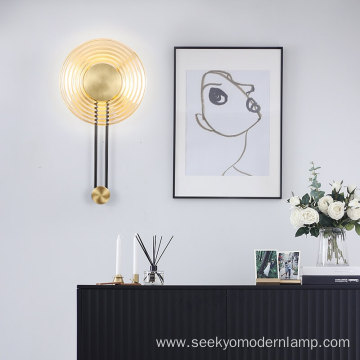 LED Glass Plate Modern Wall Lamp Design